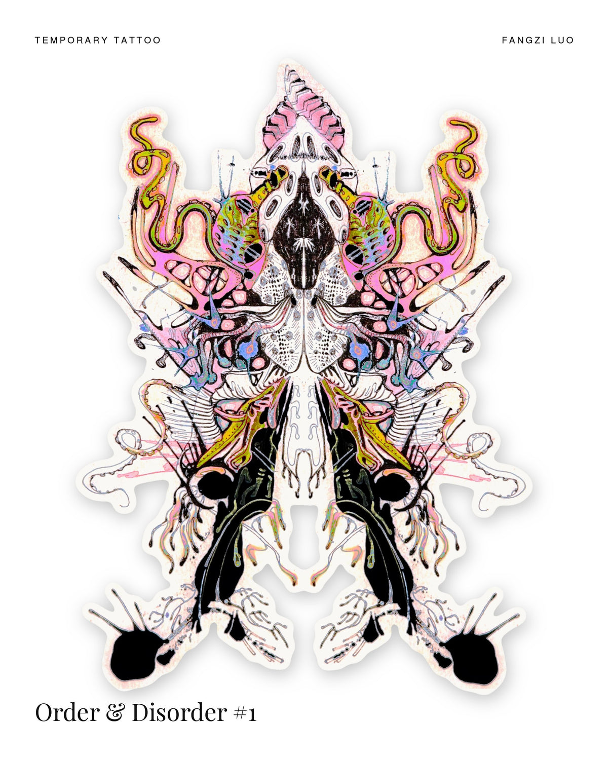 Order & Disorder #1 temporary tattoo by Fangzi Luo