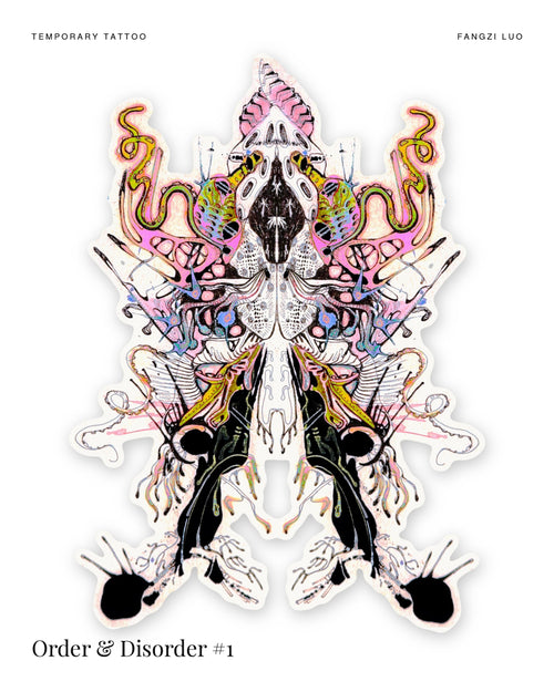 Order & Disorder #1 temporary tattoo by Fangzi Luo