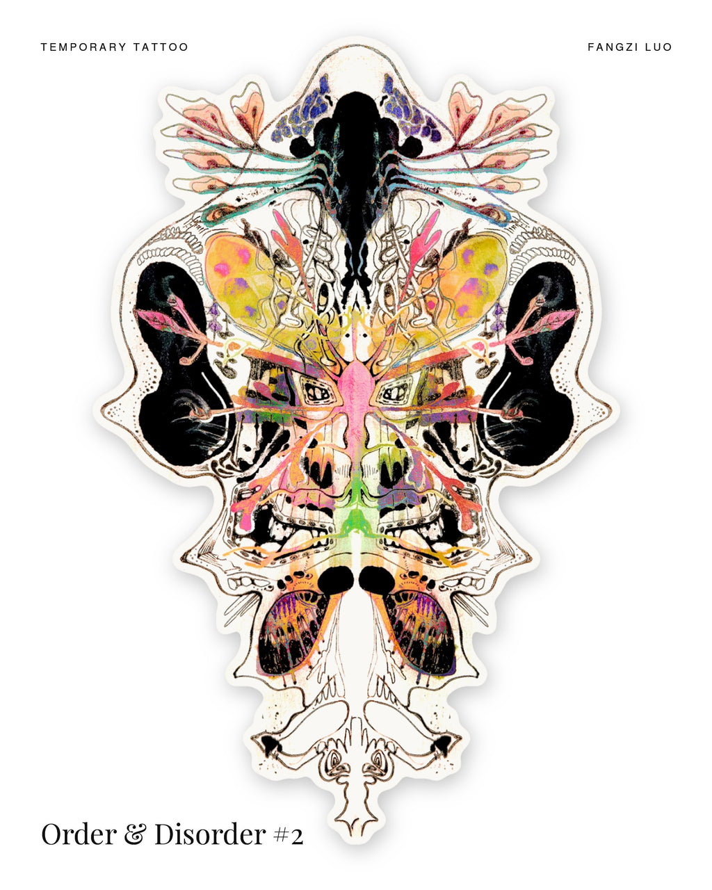 Order & Disorder #2 temporary tattoo by Fangzi Luo