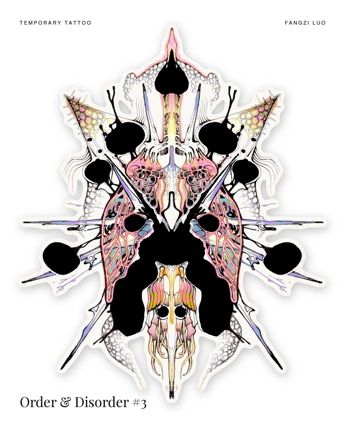 Order & Disorder #3 temporary tattoo by Fangzi Luo