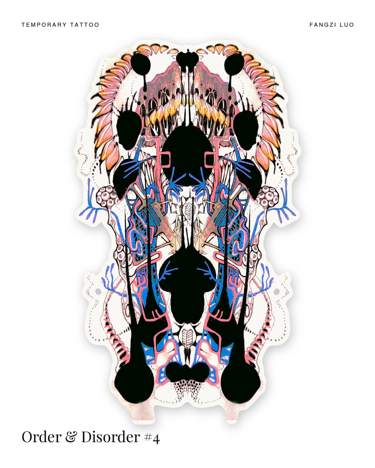 Order & Disorder #4 temporary tattoo by Fangzi Luo